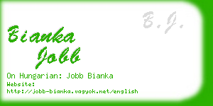 bianka jobb business card